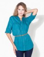 Blusa, Irregular Turquesa